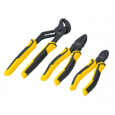 Stanley Hand Tools Controlgrip Pliers Set3 Piece Multi Colour (One Size) from B&Q