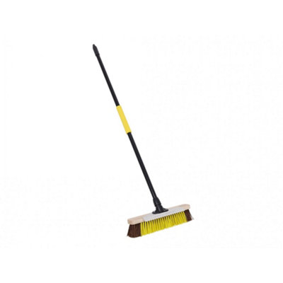 Bulldozer Heavy-Duty Utility Broom With Metal Scraper 380mm (15In) Multi Colour (One Size) from B&Q