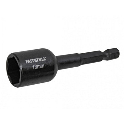 Faithfull Magnetic Impact Nut Driver Multi Colour (13mm X 1/4In Hex) from B&Q