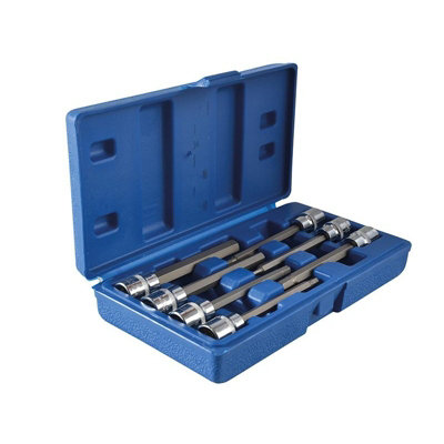 Bluespot Tools 3/8In Drive Extra Long Hex Socket Bit Set7 Piece Multi Colour (One Size) from B&Q