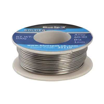 Bluespot Tools Flux Covered Solder 100G 60/40 Multi Colour (One Size) from B&Q
