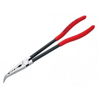 Knipex Long Reach Bent Needle Nose Pliers 280mm Multi Colour (One Size) from B&Q