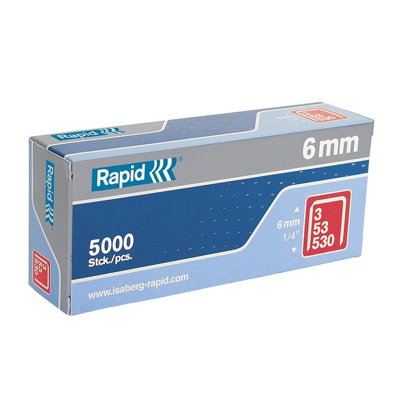 Rapid 53 Series Galvanised Staples Galvanised (6mmBox Of 5000) from B&Q