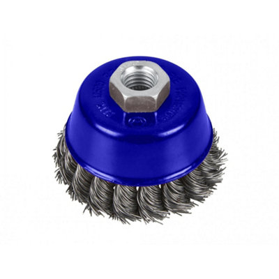 Bluespot Tools Twist Knot Cup Brush Multi Colour (75mm M14 X 2) from B&Q