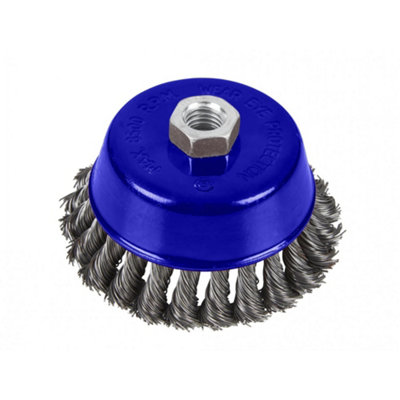 Bluespot Tools Twist Knot Cup Brush Multi Colour (100mm M14 X 2) from B&Q