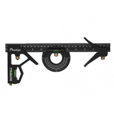 B&Q -  Prestige Combination Square Set 300mm (12In) Multi Colour (One Size)