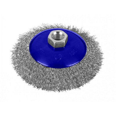 Bluespot Tools Steel Bevel Wire Cup Brush 115mm M14 X 2 Multi Colour (One Size) from B&Q