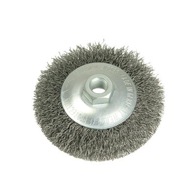 Lessmann Conical Bevel Brush 100mm X M14 Bore0.35 Steel Wire Multi Colour (One Size) from B&Q