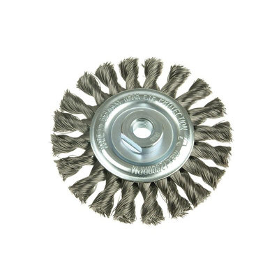 Lessmann Knot Wheel Brush Multi Colour (115 X 14mm M14 Bore Steel Wire 0.35) from B&Q