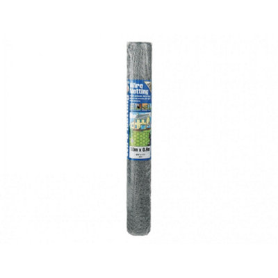 B&Q -  Galvanised Wire Netting Galvanised (13mm Hexagon10 X 0.6M)