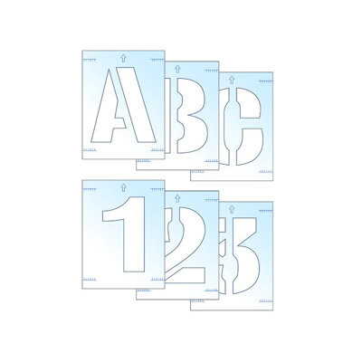 Scan Letter & Number Stencil Kit Multi Colour (25mm)