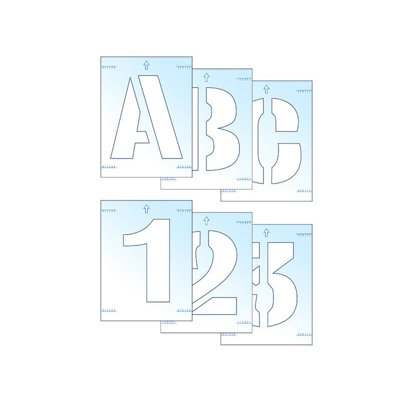 Scan Letter & Number Stencil Kit Multi Colour (50mm) from B&Q