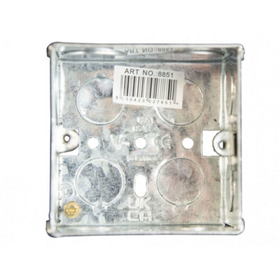 Dencon Metal Back Box Multi Colour (1-Gang 47mm) from B&Q