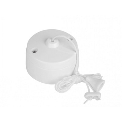 B&Q -  White Ceiling Pull Switch 1-Way 6A Multi Colour (1 Way)