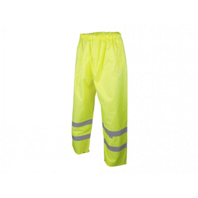 Scan Hi-Vis Motorway Trousers Quality Product from B&Q