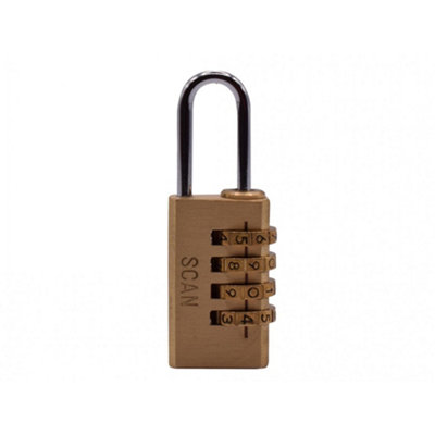 Scan Br Combination Padlock Multi Colour (20mm) from B&Q