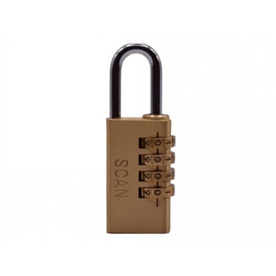 Scan Br Combination Padlock Multi Colour (28mm) from B&Q