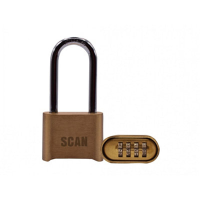 Scan Br Combination Padlock Multi Colour (50mm Long Shackle) from B&Q