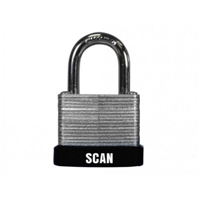 Scan Laminated Steel Padlock Multi Colour (30mm) from B&Q