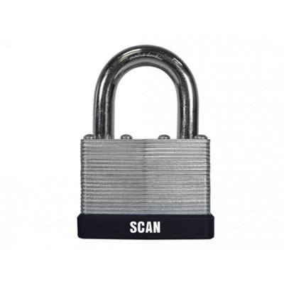 B&Q Scan Laminated Steel Padlock Multi Colour (50Mm)