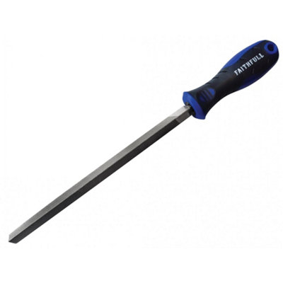 B&Q -  Three-Square Second Cut FileHandled Multi Colour (150mm (6In))