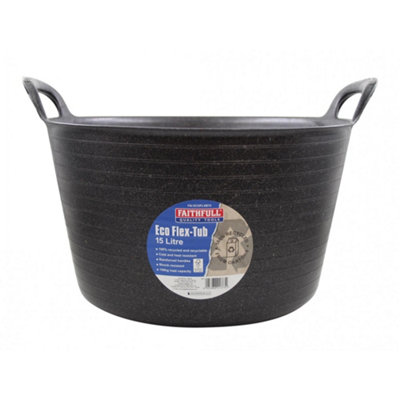 Faithfull Eco Flex Tub Multi Colour (15 LitreRecycled Black) from B&Q
