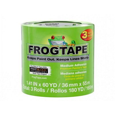 Shurtape Frogtape Multi-Surface Masking Tape Multi Colour (36mm X 55M (3 Pack)) from B&Q