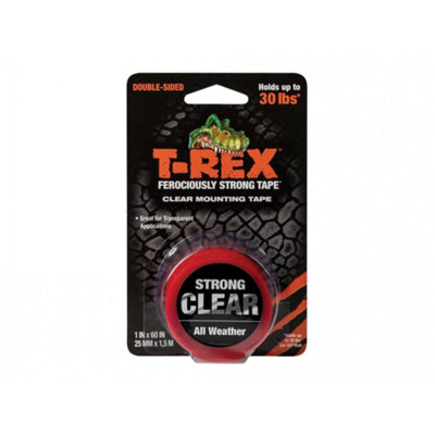 Shurtape T-Rex Clear Mounting Tape 25mm X 1.5M Multi Colour (One Size) from B&Q