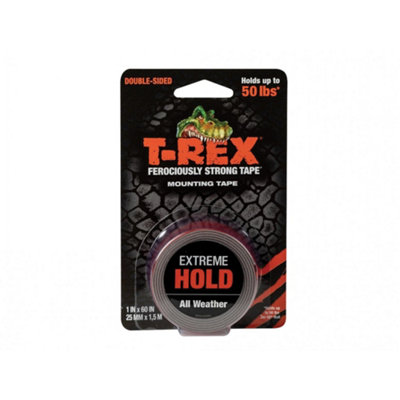 B&Q Shurtape T-Rex Extreme Hold Mounting Tape 25Mm X Multi Colour (One ) 1.5M