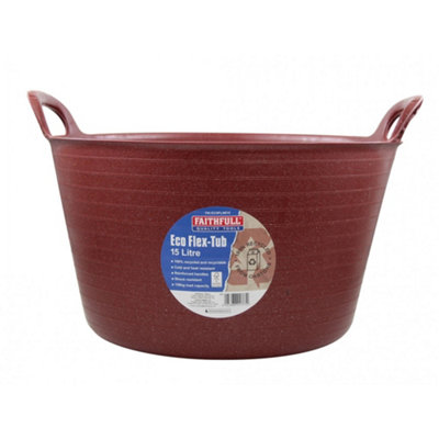 Faithfull Eco Flex Tub Multi Colour (15 LitreRecycled Red) from B&Q