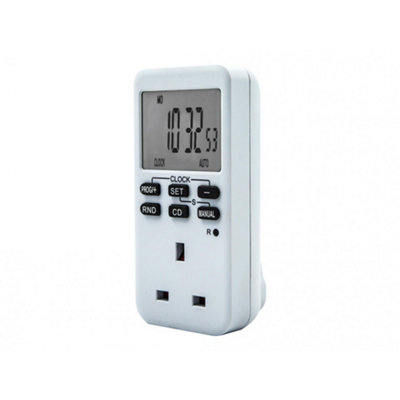 B&Q Uni-Com Easy Read Electronic Timer Multi Colour (One Size)