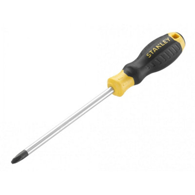 B&Q Black Stanley Hand Tools Cushion Grip Screwdrivers, Phillips Tip Multi Colour (Ph3 X 150Mm)