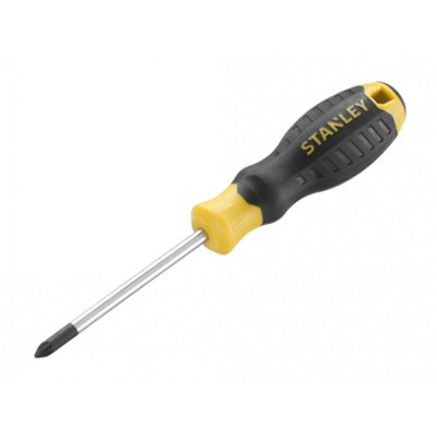 - Stanley Hand Tools Cushion Grip ScrewdriverPozidriv Tip Multi Colour (Pz1 X 75mm)