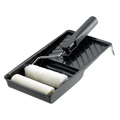 Stanley Hand Tools Mini Roller Emulsion & Gloss Kit 100mm (4In) Multi Colour (100 mm (4In)) from B&Q