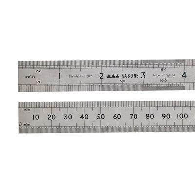  - Stanley Hand Tools 64R Rigid Rustless Rule Multi Colour (150mm / 6In)