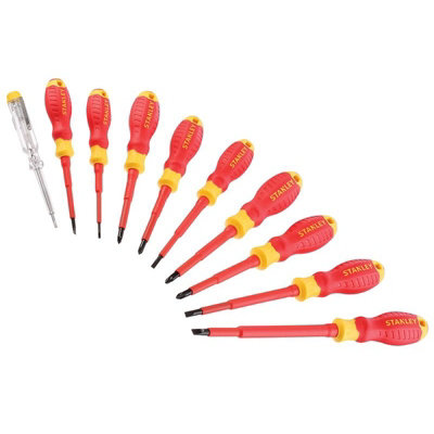 Stanley Hand Tools Fatmax Vde Insulated Screwdriver Set, 10 Piece - Multi Colour - Image 3