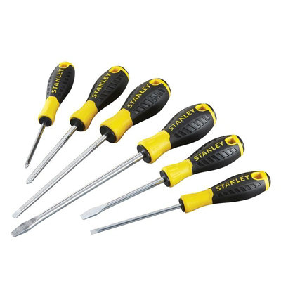 Stanley Hand Tools 0-60-209 Essential Screwdriver Set, 6 Piece - Multi Colour - Image 3