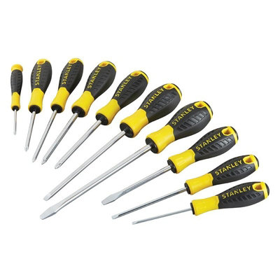  - Stanley Hand Tools 0-60-211 Essential Screwdriver Set10 Piece Multi Colour (One Size)