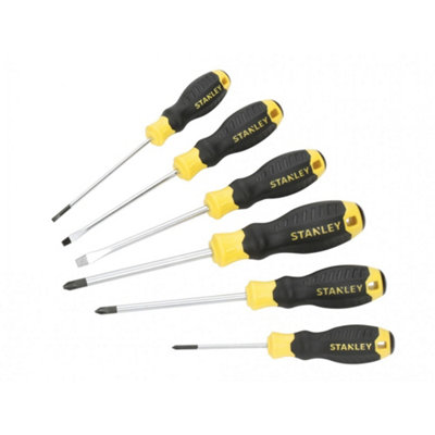 Stanley Hand Tools Cushion Grip Screwdriver Set6 Piece Multi Colour (One Size) from B&Q