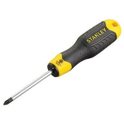  - Stanley Hand Tools Cushion Grip ScrewdriverPozidriv Multi Colour (Pz1 X 75mm)