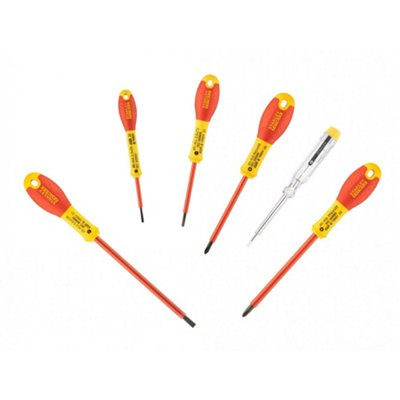 Stanley Hand Tools Fatmax Vde Insulated Screwdriver Set6 Piece Multi Colour (One Size) from B&Q