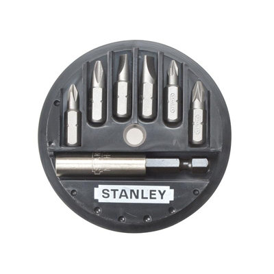  - Stanley Hand Tools Slotted/phillips/pozidriv Insert Bit Set7 Piece Multi Colour (One Size)
