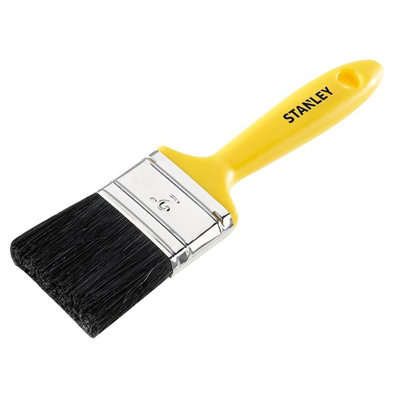 B&Q Yellow Stanley Hand Tools Hobby Paint Brush Multi Colour (50 Mm (2In))