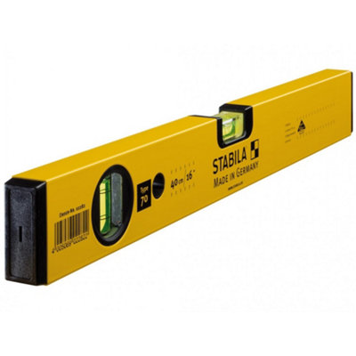Stabila 70 Single Plumb Box Section Spirit Level Multi Colour (40Cm) from B&Q