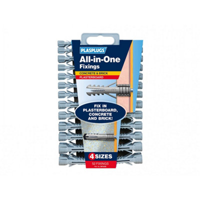 B&Q -  All-In-One Fixings Multi Colour (Orted (52))