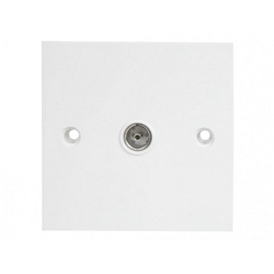 Dencon Single Flush Coax Tv Socket White Multi Colour (One Size) from B&Q