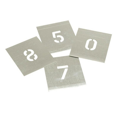 Stencils Zinc StencilNumbers Multi Colour (2In) from B&Q