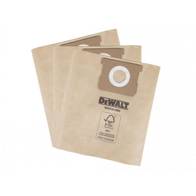 Dewalt Vacuum Dxva19-4204 Dust Bag (3 Pack) Multi Colour (One Size) from B&Q