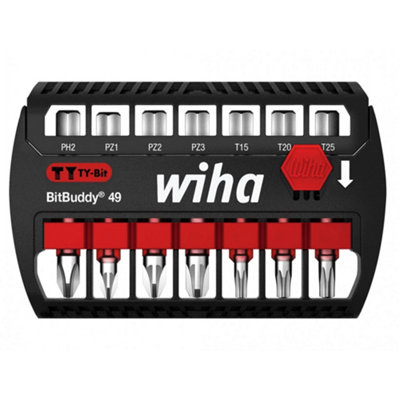 Wiha Bitbuddy Ty Bit Set7 Piece Multi Colour (One Size)