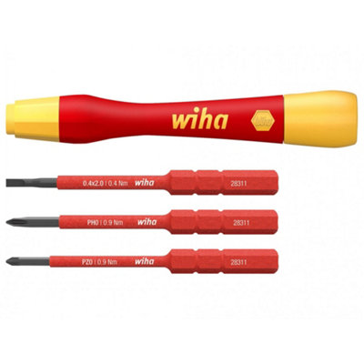 Wiha Picofinish Slimvario Electric Fine Screwdriver Set4 Piece Multi Colour (One Size) from B&Q